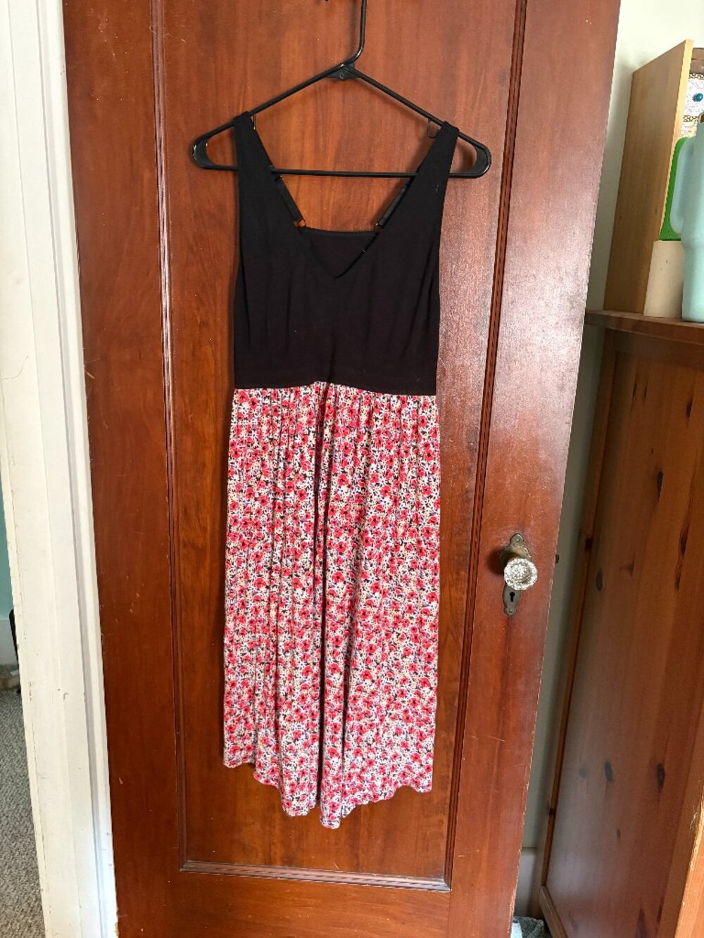 Black and Floral Xhilaration Dress, XL
